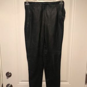 Faux leather pants